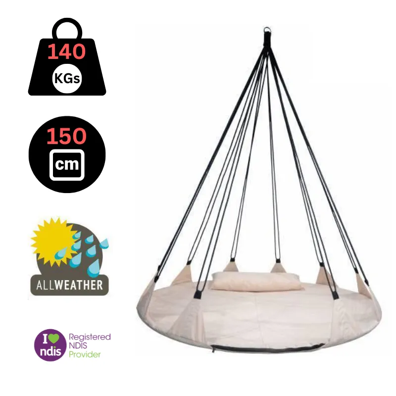 150cm Outdoor Hangout Hanging Nest in Beige Colour