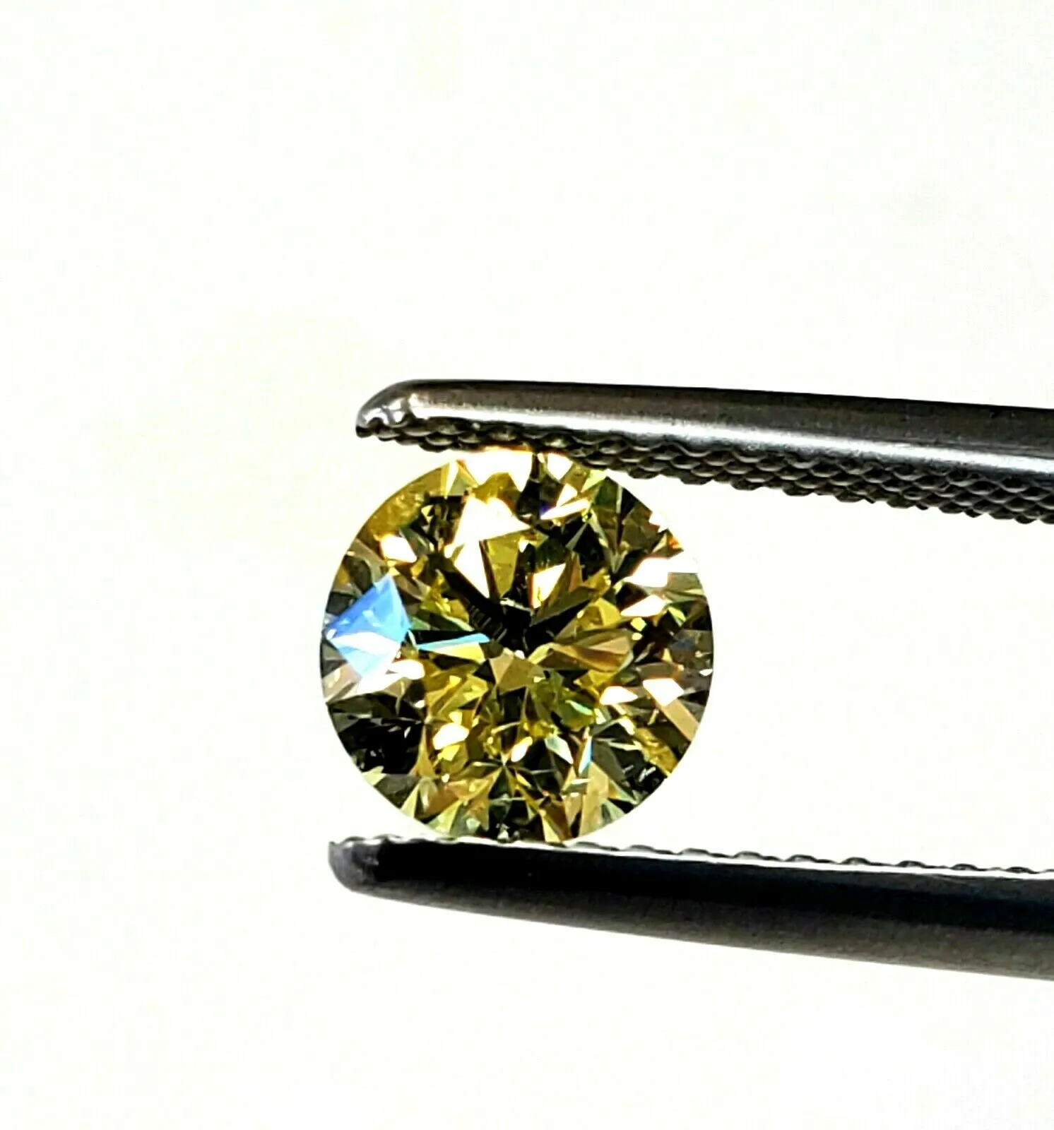 1CT Loose Diamond Fancy Yellow Natural Color Round Cut Brilliant GIA Certified