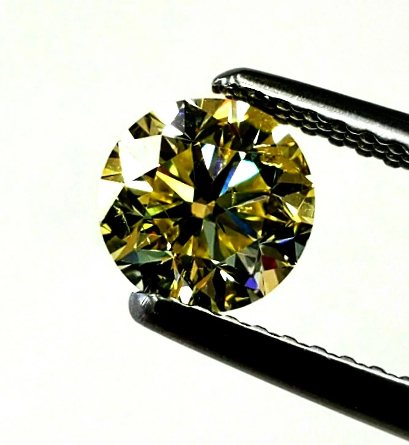 1CT Loose Diamond Fancy Yellow Natural Color Round Cut Brilliant GIA Certified