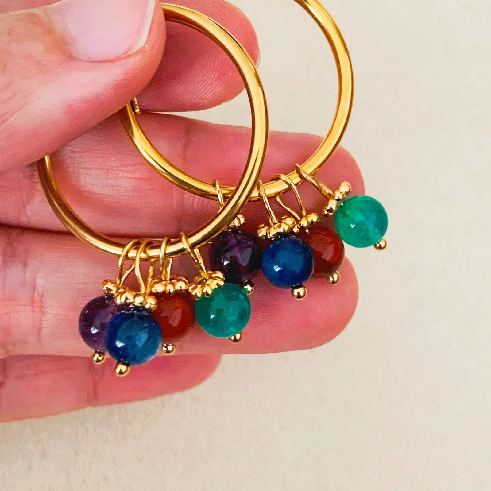 7Chakra Hoop Earrings