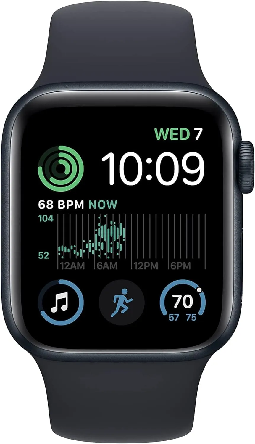 Apple Watch SE (2nd Gen) GPS   Cellular, 40mm - Midnight Aluminium Case with Sport Band