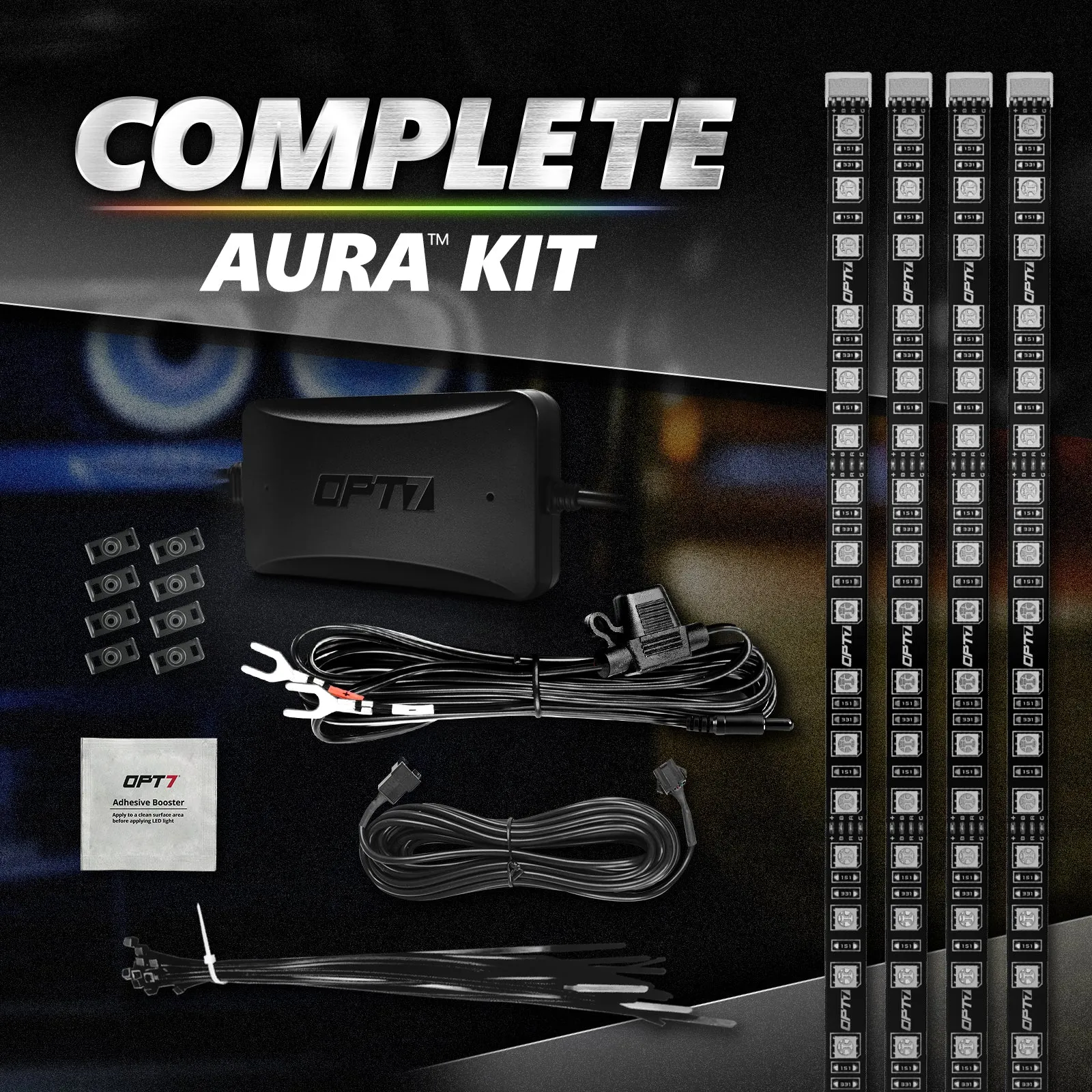 AURA 5th gen (S197) Mustang Bundle: RGB Halo O rings   Grille   Interior w- Bluetooth