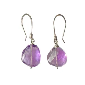 CAMILLA WEST JEWELLERY Stirling Silver Purple Amethyst Drop Earrings