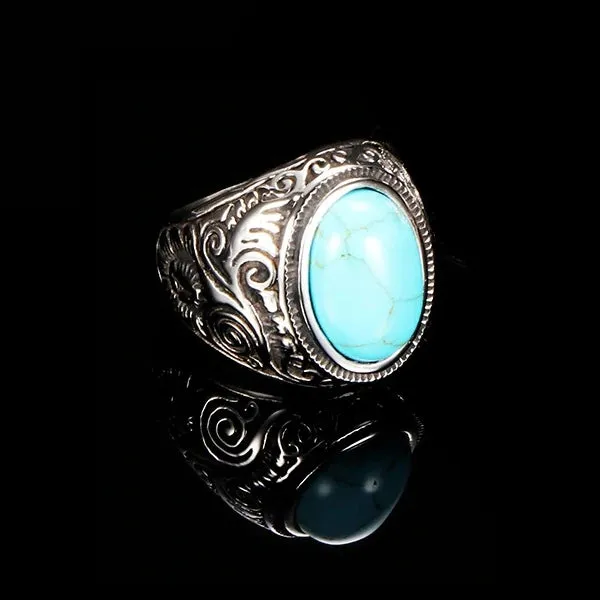 Classy Men Turquoise Stone Ring