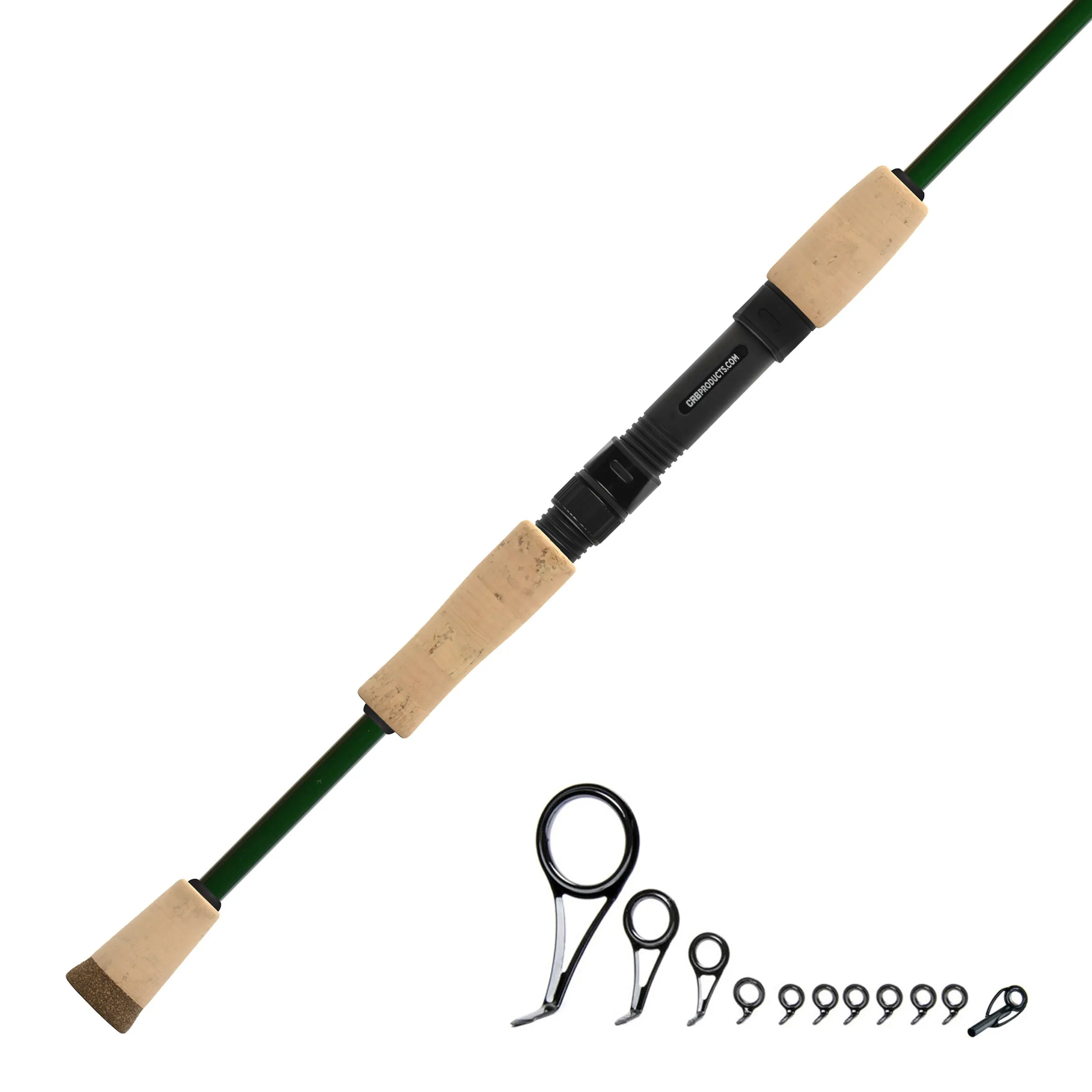 CRB 6'6" Light 2-Piece Color Spinning Rod Kit