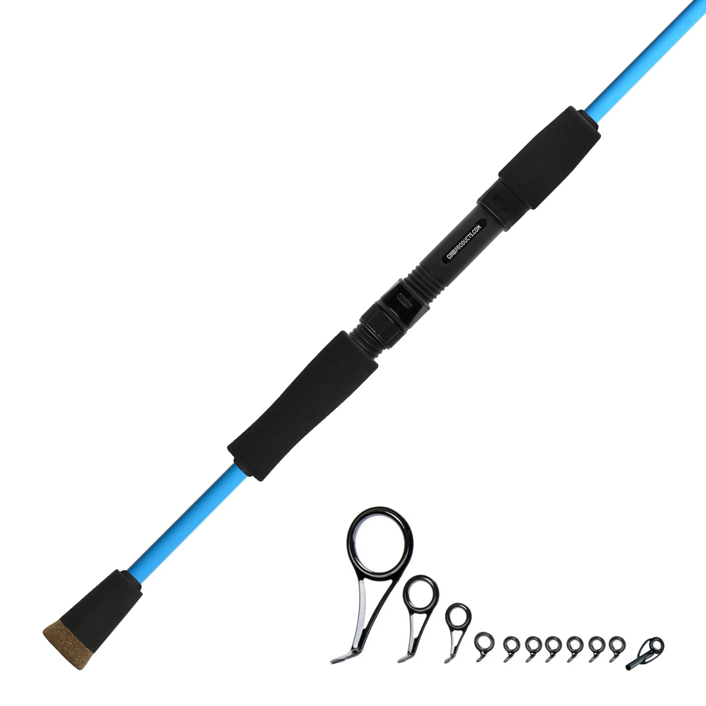 CRB 6'6" Med-Light 2-Piece Color Spinning Rod Kit