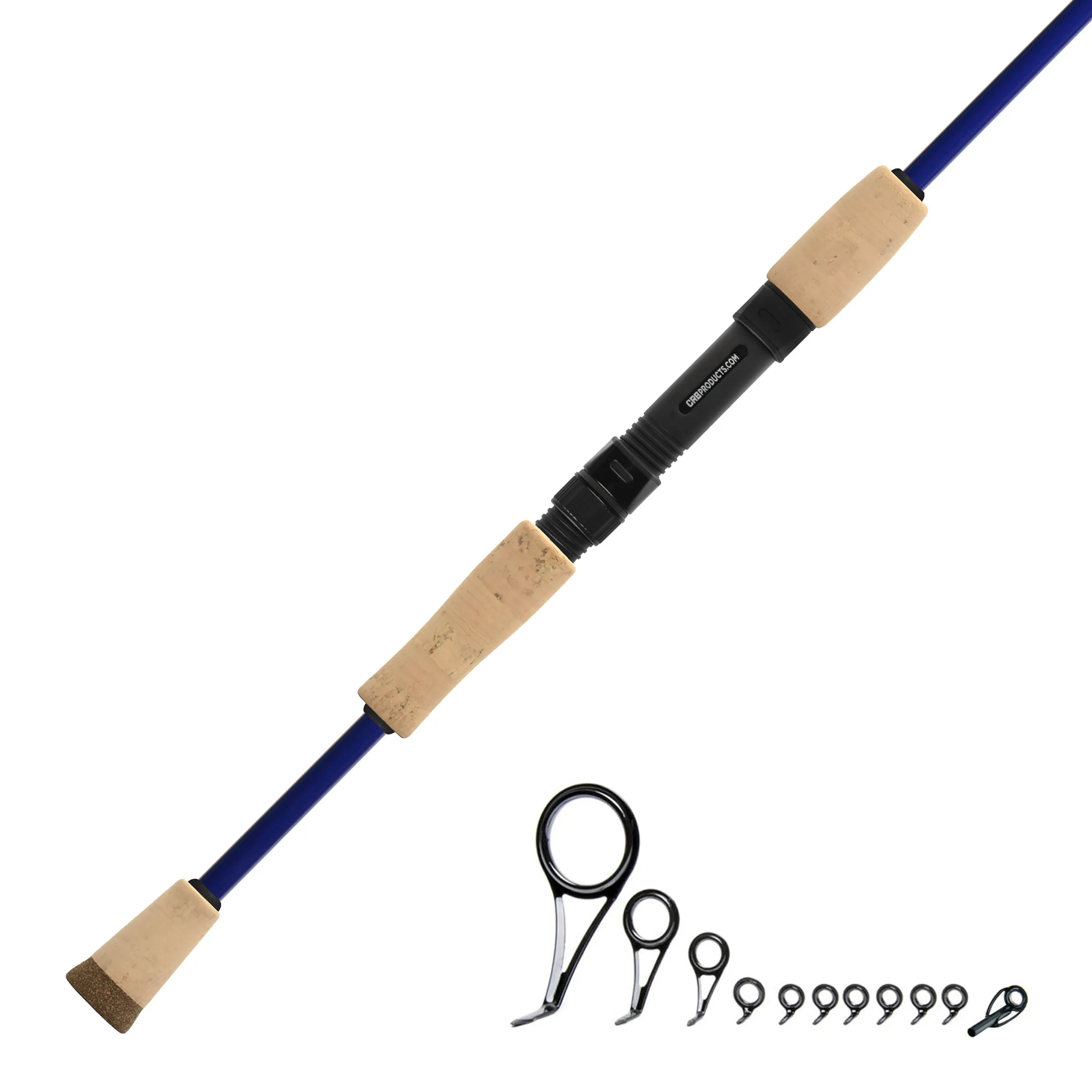 CRB 6'6" Med-Light 2-Piece Color Spinning Rod Kit