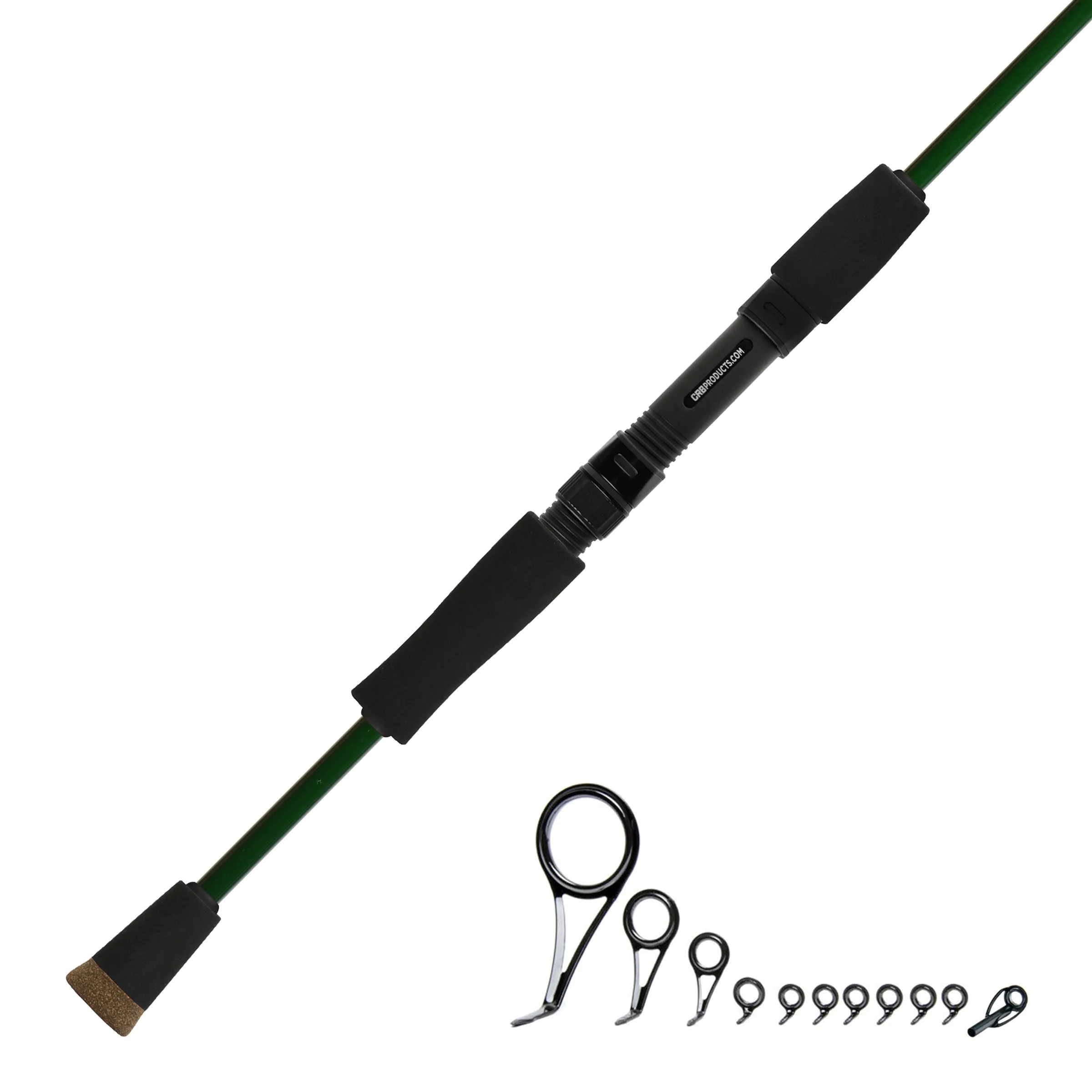 CRB 6'6" Med-Light 2-Piece Color Spinning Rod Kit