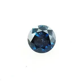 Diamond Fancy Deep Blue Color Natural Round Cut Loose 0.84 CT I1 Clarity