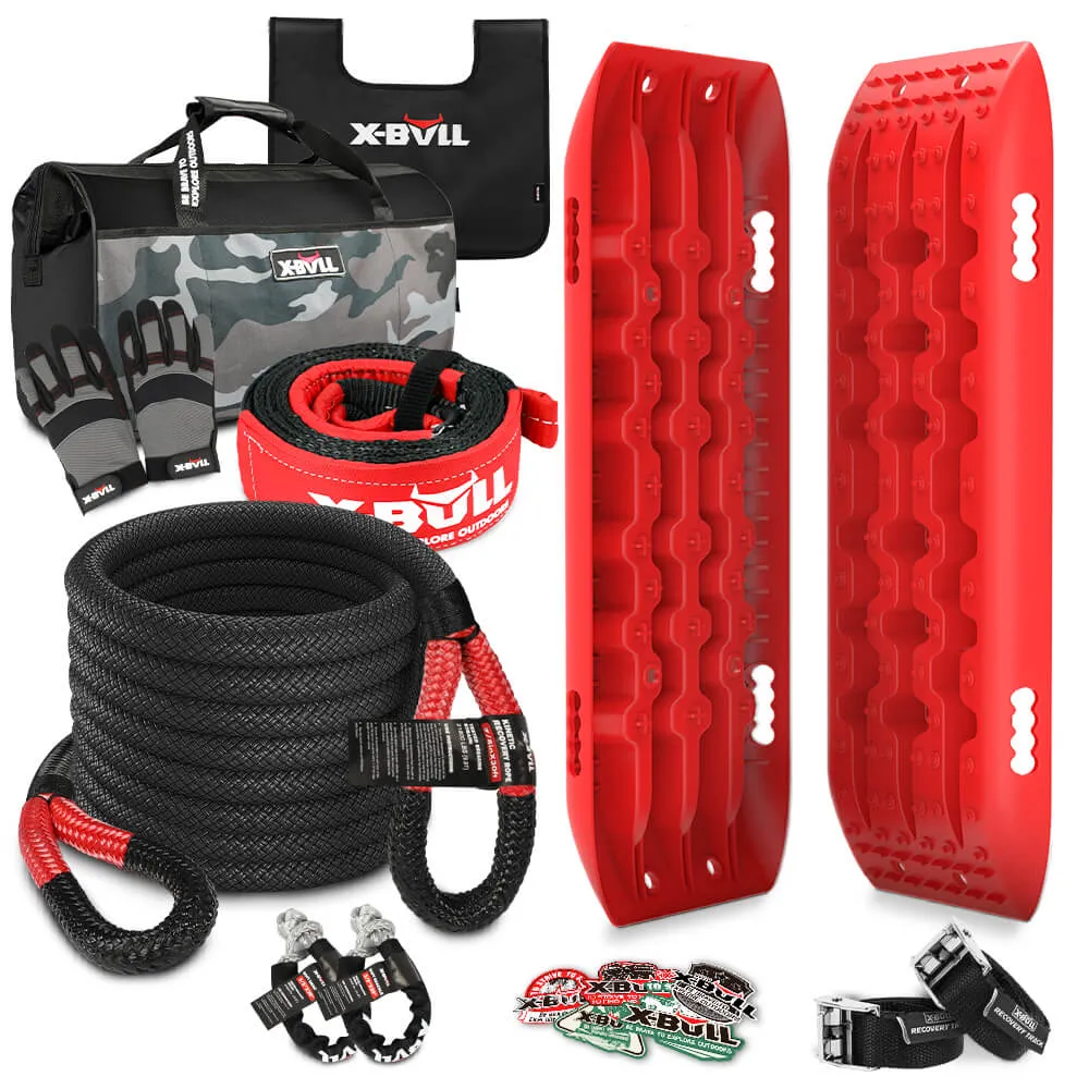 Heavy Duty 7/8" x 30ft Recovery Kit with Tracks - X-BULL