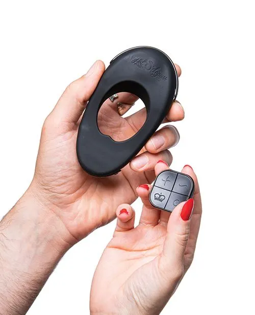 Hot Octopuss Atom Plus Lux Rechargeable Remote-Controlled Vibrating Penis Ring Black