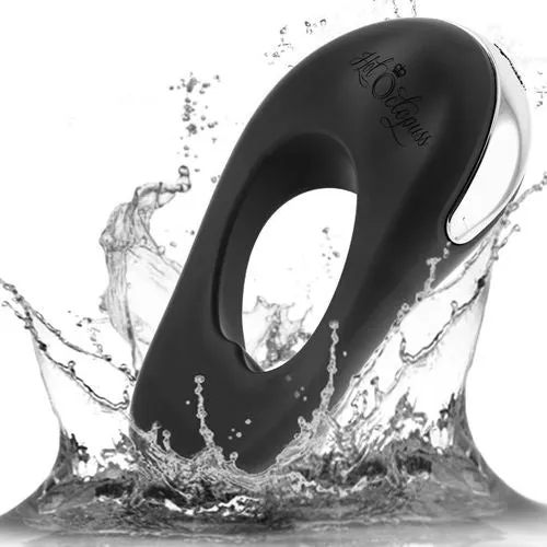 Hot Octopuss Atom Plus Rechargeable Dual Motor Vibrating Penis Ring Black