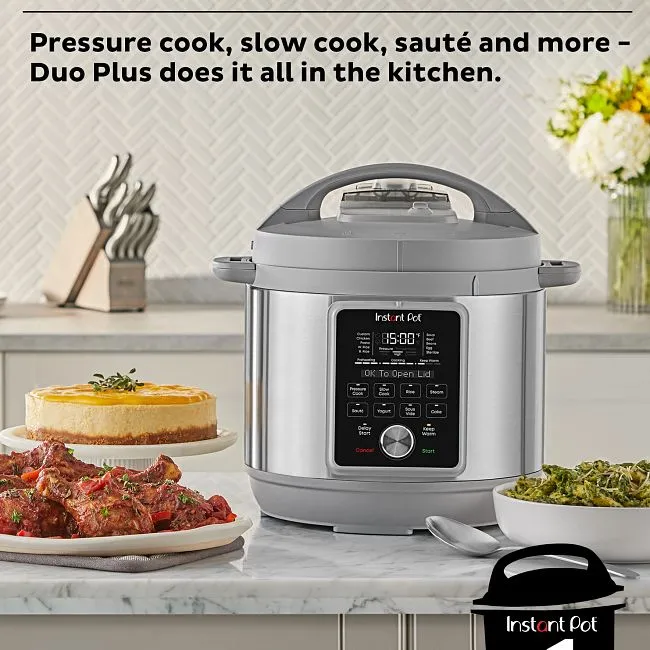 Instant Pot® Duo™ Plus 8-quart Multi-Use Pressure Cooker with Whisper-Quiet Steam Release, V4