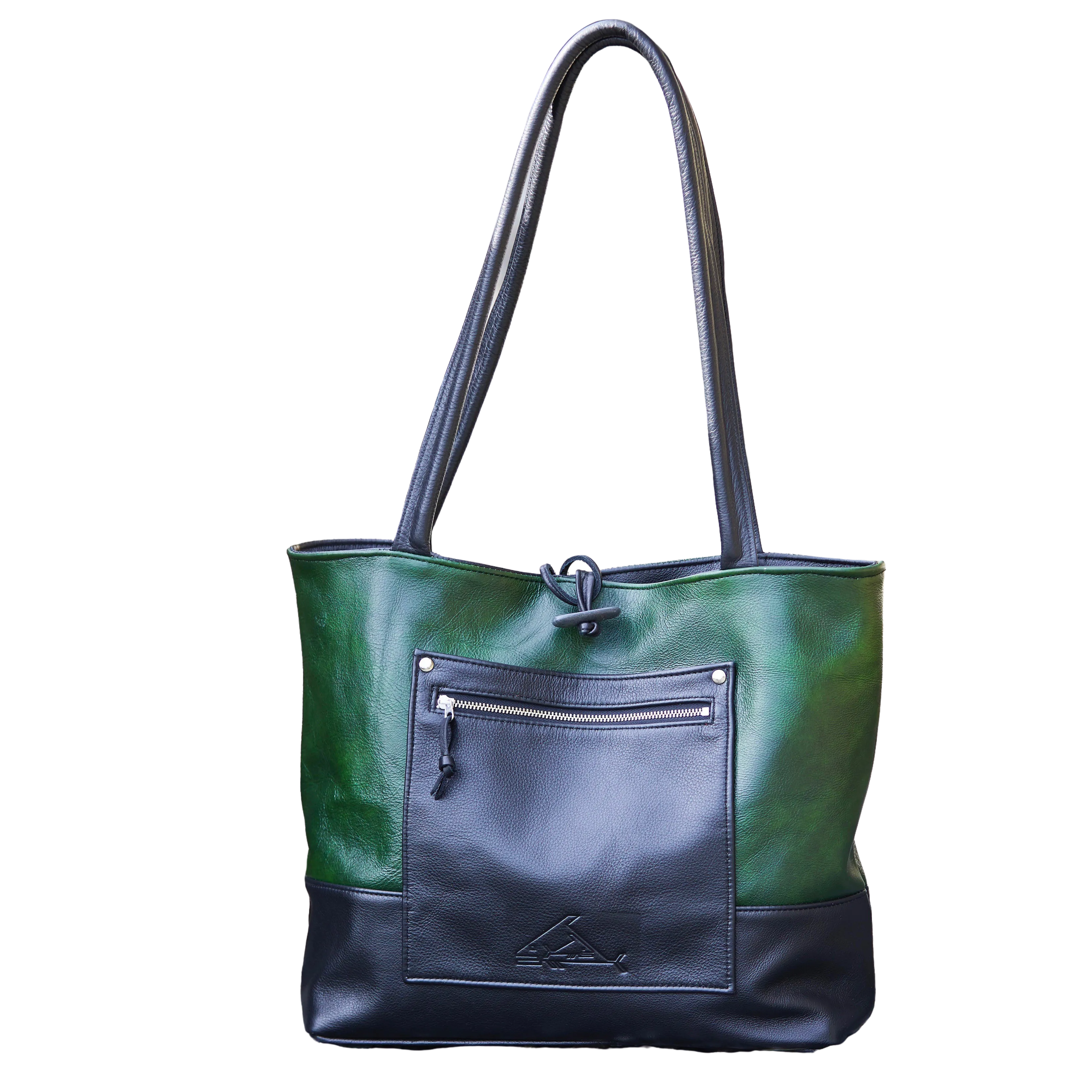 Large Leather Tote Bag - Customizable Colours