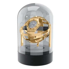 Luxury Automatic Space Age Orbiting Gyroscope Design Watch Winder Fine Stand Case With USB Power Adapter