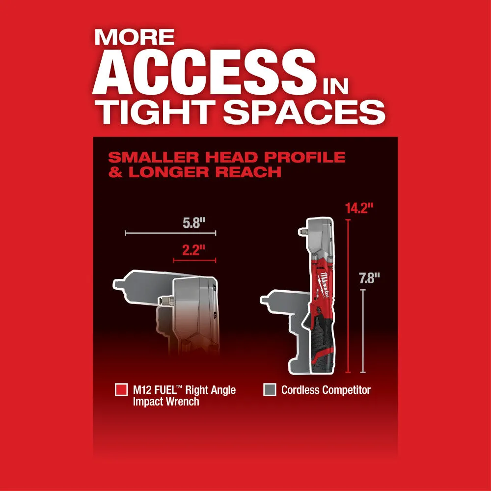 Milwaukee 2564-22 M12 FUEL  3/8" Right Angle Impact Wrench Kit