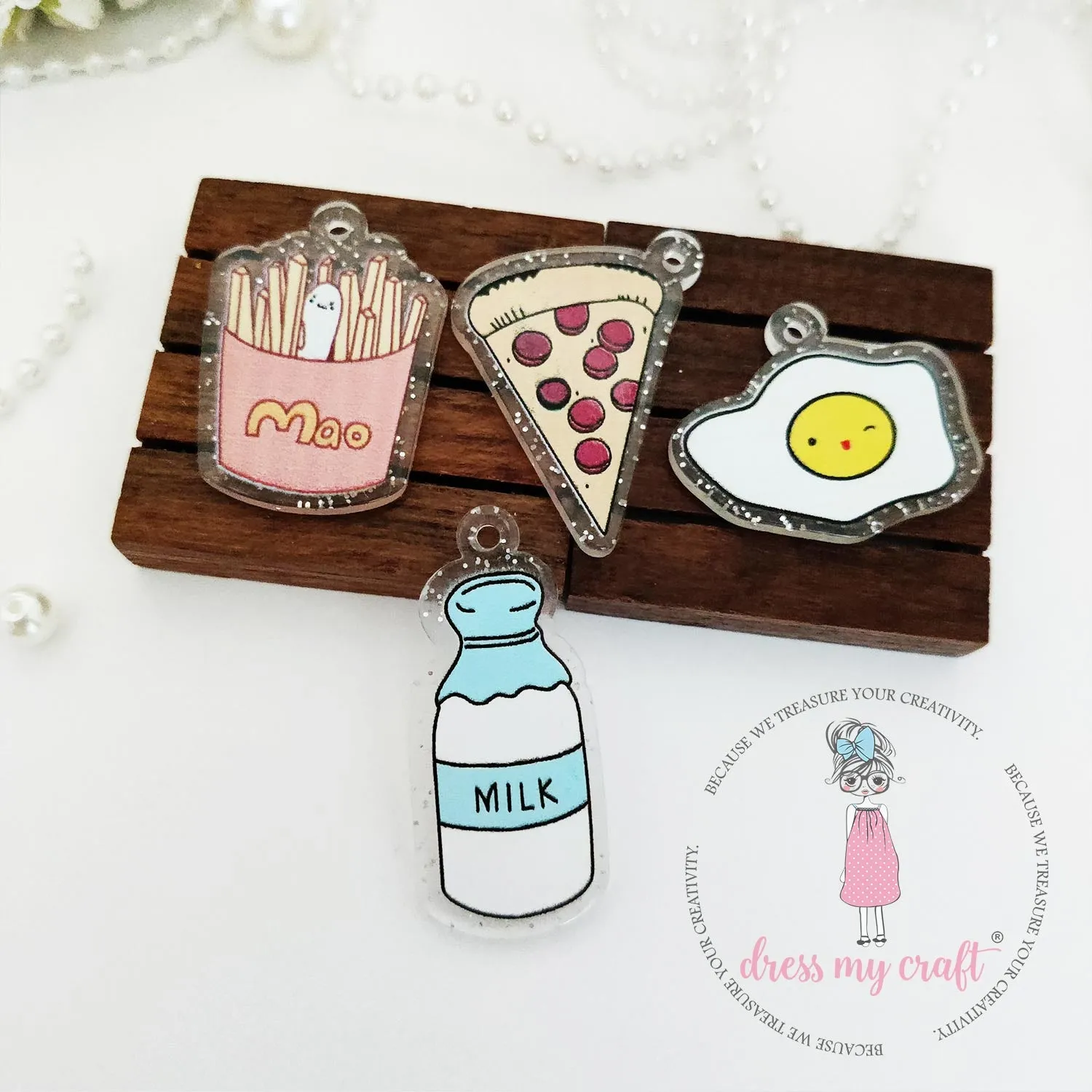 Miniature Acrylic Food Charms