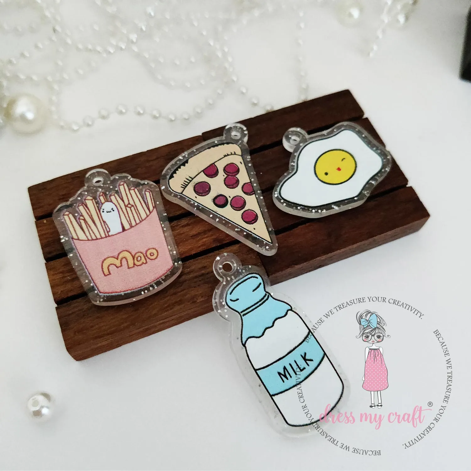 Miniature Acrylic Food Charms