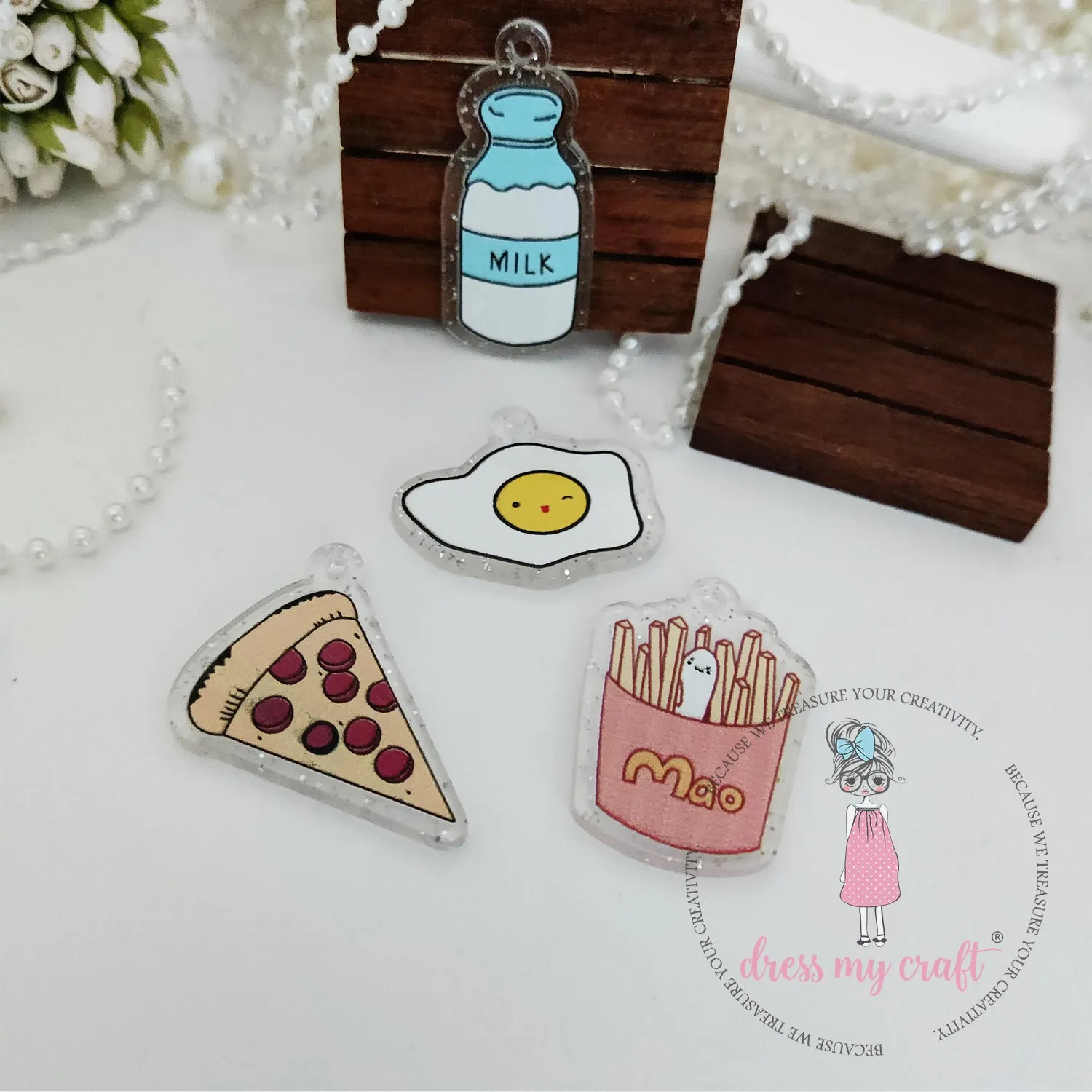 Miniature Acrylic Food Charms