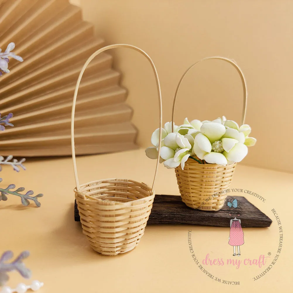 Miniature Bamboo Flower Basket - Medium