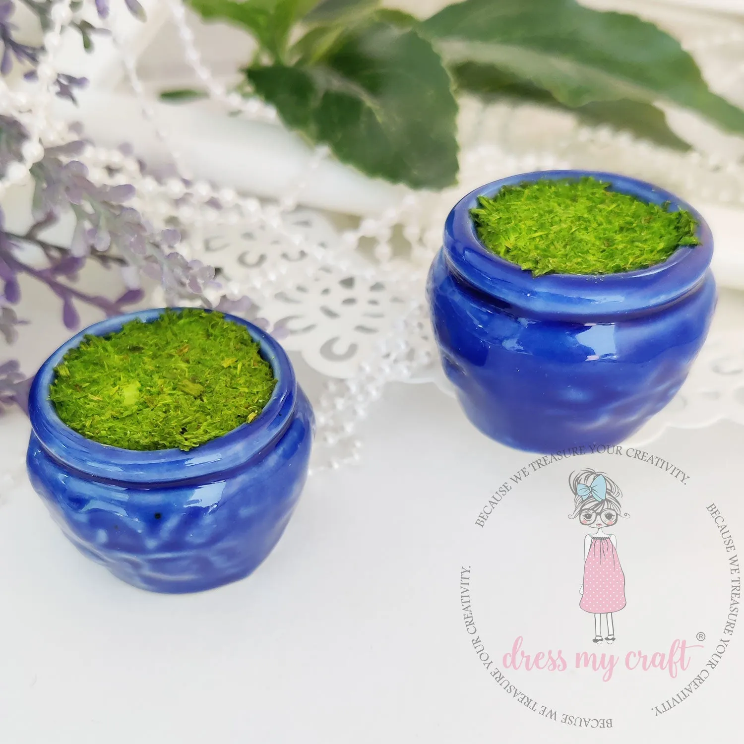 Miniature Blue Flower Pot Big