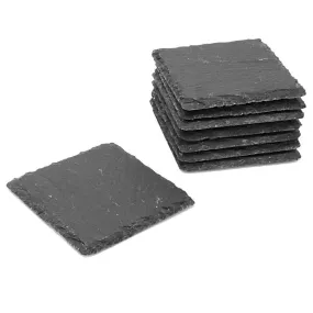 Natural Slate Drinks Coasters - Set of 8 - Non-Slip - Mason & White