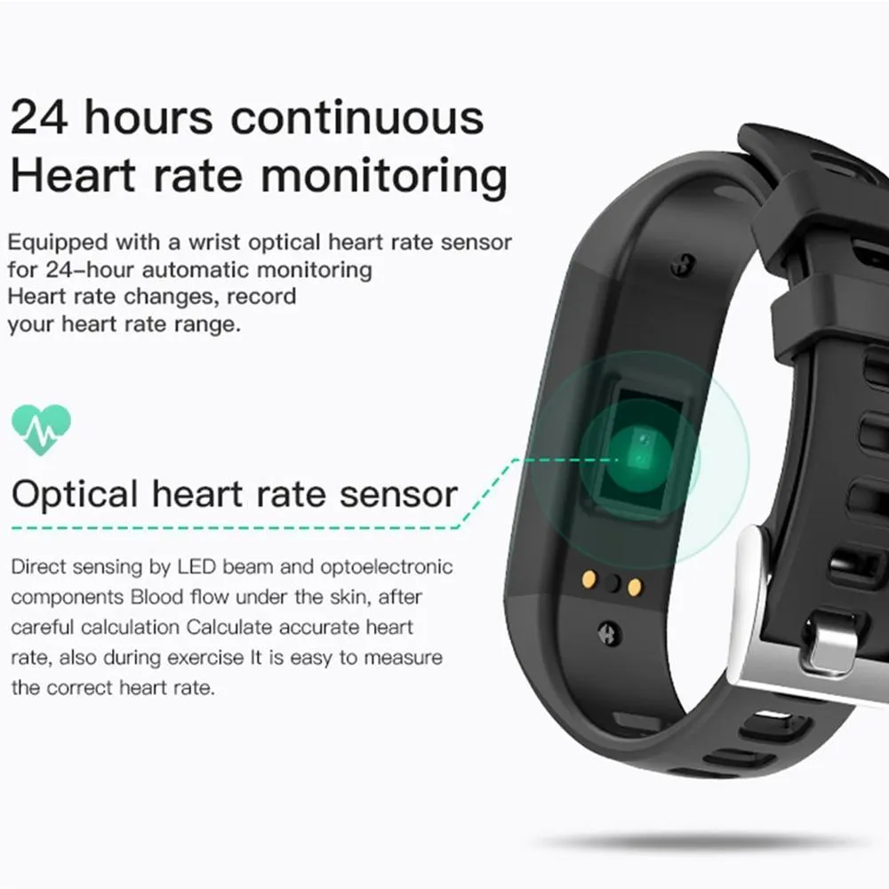 New Fitness Bracelet Blood Pressure Heart Rate Monitor Smart Band Watch Multi-Sport Mode For iPhone Android