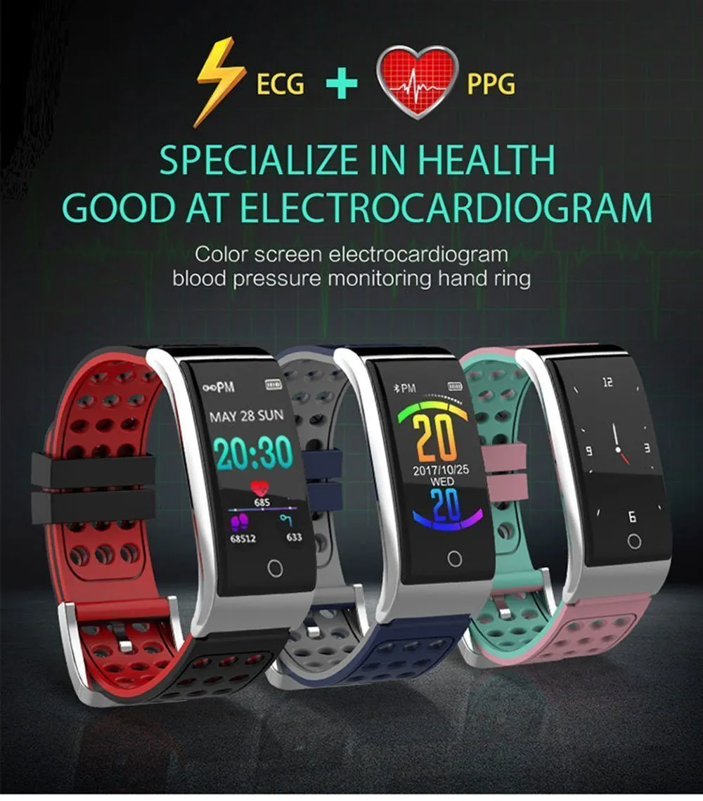 New IP67 Waterproof Smart Bracelet Blood Pressure Fitness Tracker Watch Bracelet For iPhone Android