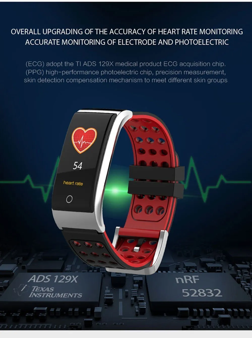 New IP67 Waterproof Smart Bracelet Blood Pressure Fitness Tracker Watch Bracelet For iPhone Android