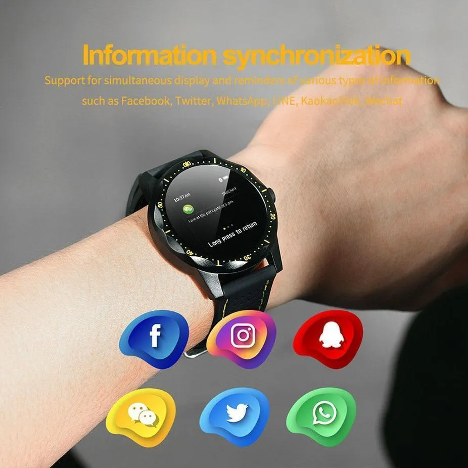 New Smart Watch IP68 Waterproof Heart Rate Activity Fitness Tracker Bluetooth Men Smartwatch For iPhone Android