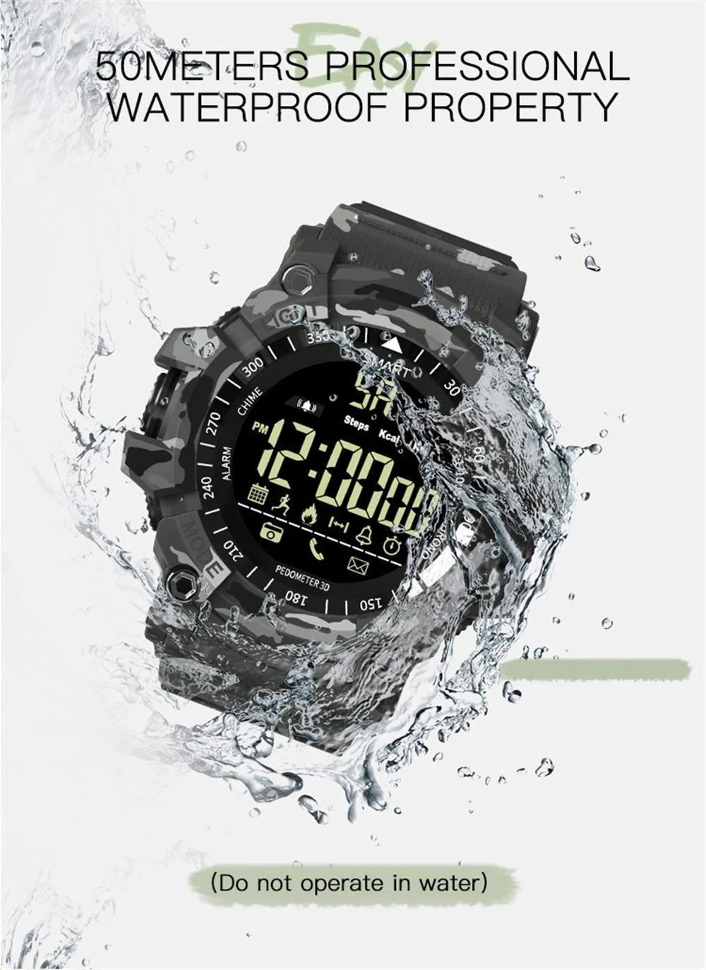 New Smart Watch Men Sport Watch 5ATM Waterproof Activity Tracker Bluetooth Watches For Android & IOS