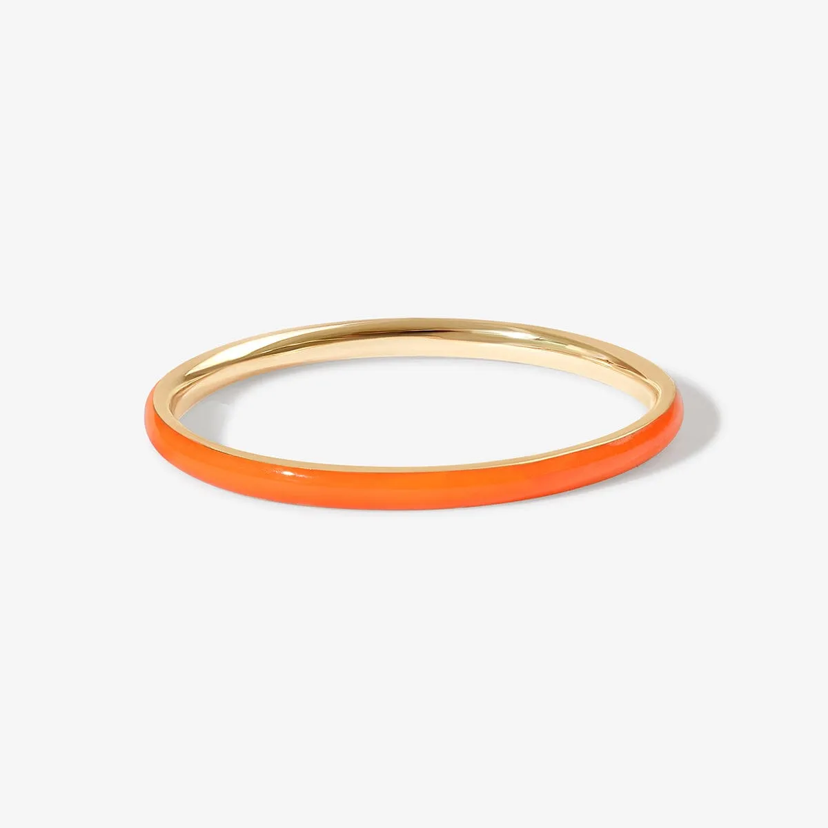 Oburu neon orange enamel ring