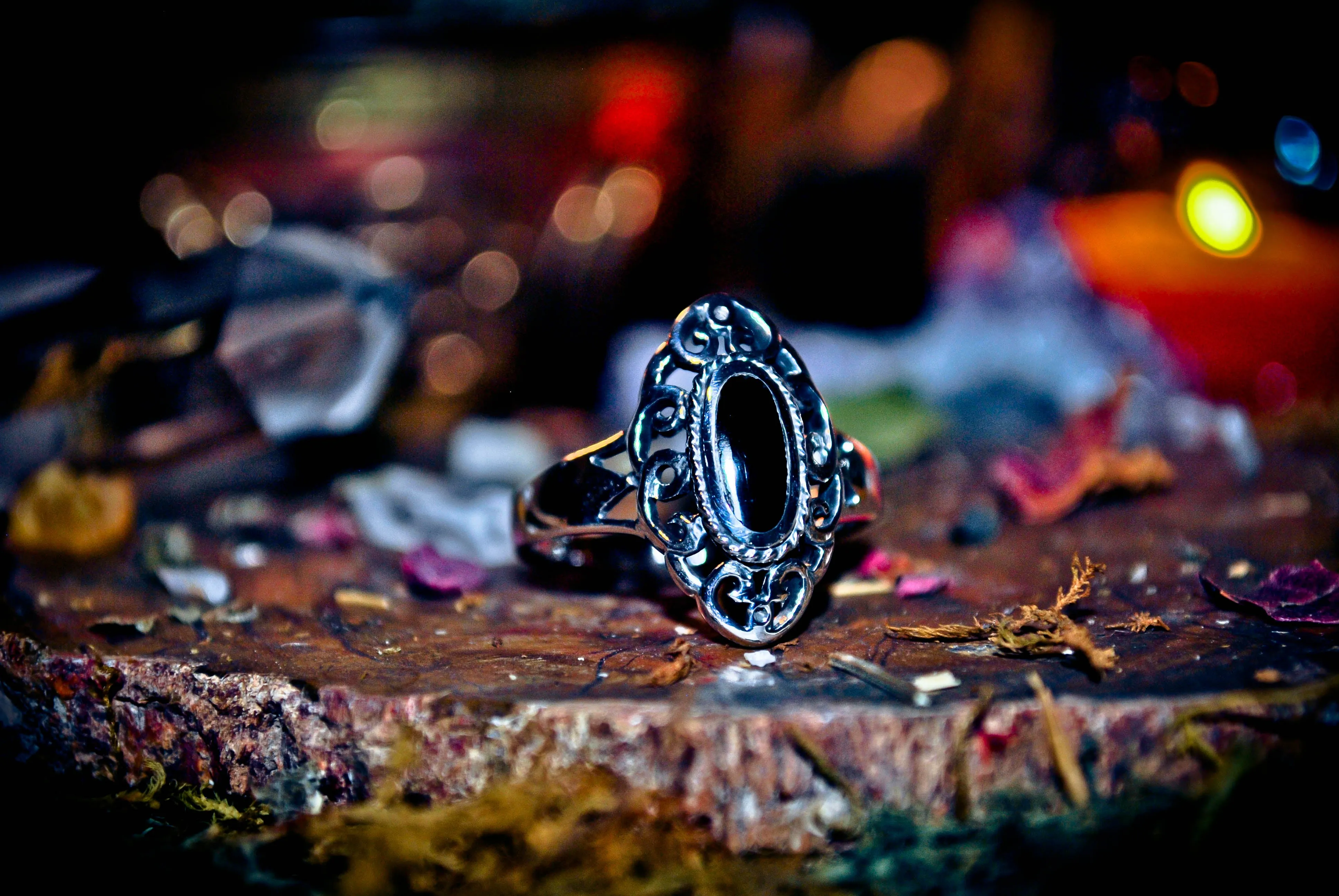 Samhain Gateway Necromancy Ring: Speak with the Dead & Harness Raw Energy! Enhance Wealth & Wisdom, Third Eye Activation - Sterling Silver .925, Sacred