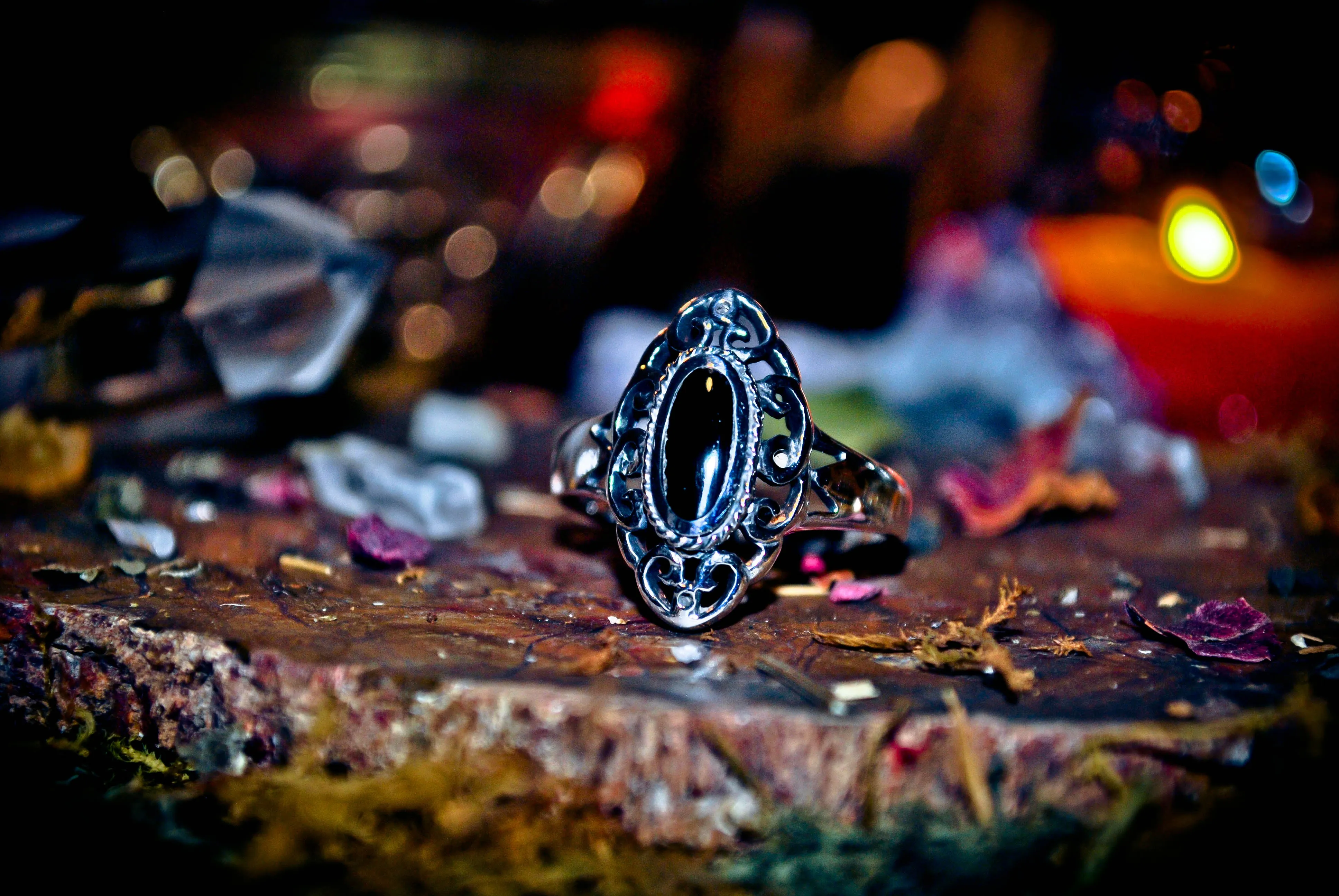 Samhain Gateway Necromancy Ring: Speak with the Dead & Harness Raw Energy! Enhance Wealth & Wisdom, Third Eye Activation - Sterling Silver .925, Sacred