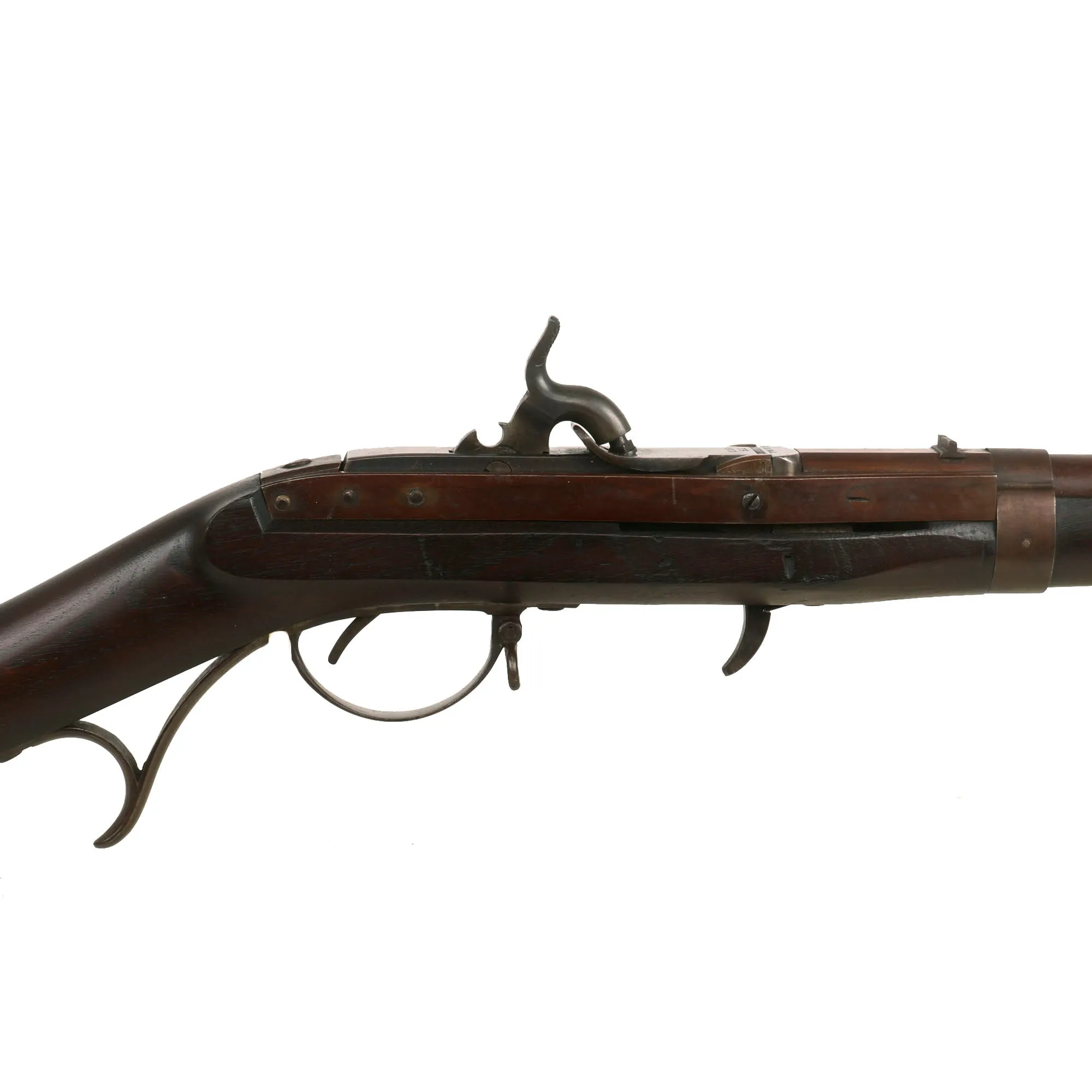 Original Excellent U.S Harpers Ferry Rare Type II Hall Model 1819 Breech Loading Rifle Converted to Percussion - dated 1831