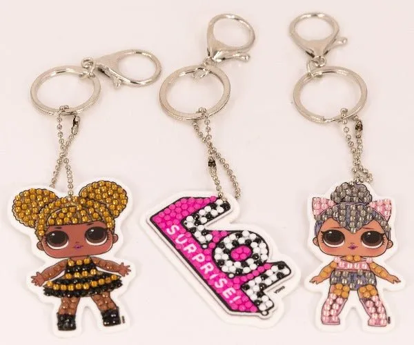 "Kitty Queen & Queen Bee" Crystal Art Keyring Kit