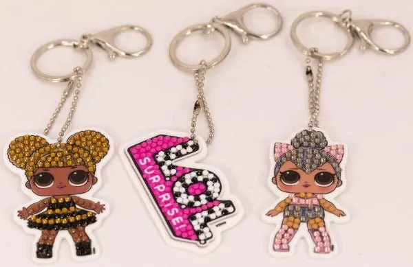 "Kitty Queen & Queen Bee" Crystal Art Keyring Kit