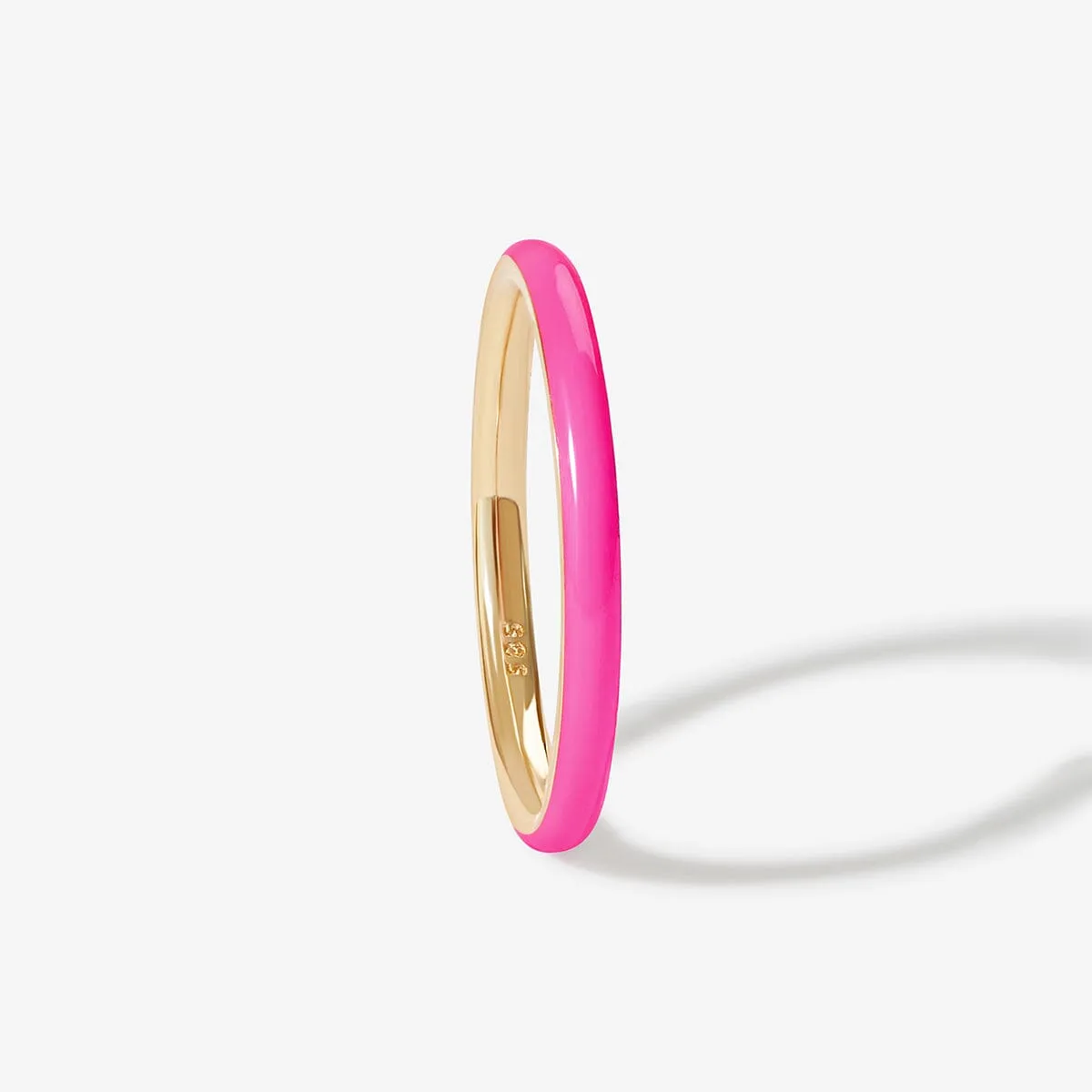 Ride neon pink enamel ring