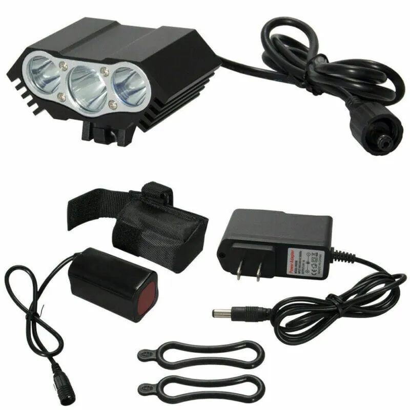 SMAXPro™ Powerful 3x LED Bicycle Headlight: Rechargeable, 4 Modes, USB