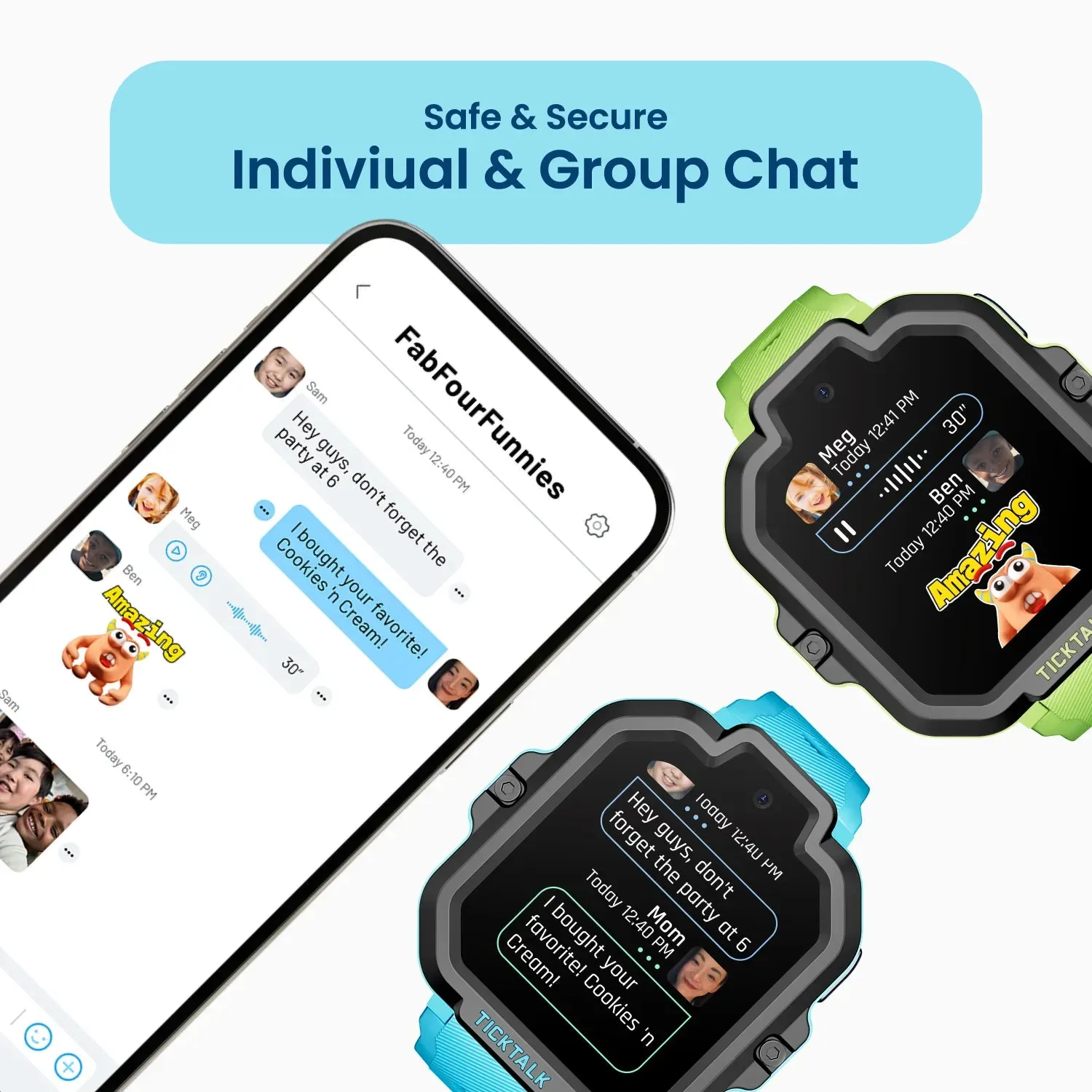 TickTalk 5 Kids Safe Smartwatch with GPS